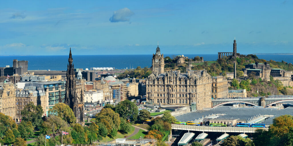 Rooftop view of Edinburgh